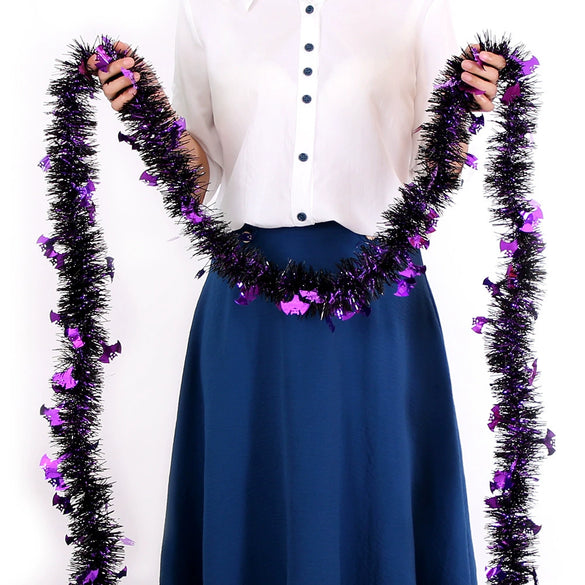 Halloween Decoration With Color Strip Haunted House Scene Layout Pumpkin Skull Wool Pendant