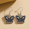 Halloween Earrings Alloy Butterfly Skull Cartoon Gothic Punk Dark Electroplated For Women