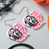 Halloween Earrings Pink Ghost Letters Acrylic Uninlaid Geometric Design Women's