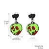 Halloween Earrings Zinc Alloy Geometric Pumpkin Bat Skull Dripping Oil Style