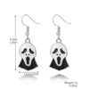Halloween Earrings Zinc Alloy Geometric Pumpkin Bat Skull Dripping Oil Style