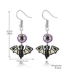 Halloween Earrings Zinc Alloy Geometric Pumpkin Bat Skull Dripping Oil Style