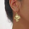 Halloween Earrings Zinc Alloy Geometric Pumpkin Bat Skull Dripping Oil Style