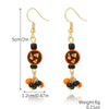 Halloween Earrings Zinc Alloy Geometric Pumpkin Bat Skull Dripping Oil Style