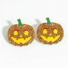 Fashion Pumpkin Diamond Alloy Artificial Gemstones Earrings