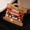 Halloween Funny Skull Rice Bead Bracelet Mixed Material Geometric Pattern Inlaid With Crystal Unisex
