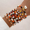 Halloween Funny Skull Rice Bead Bracelet Mixed Material Geometric Pattern Inlaid With Crystal Unisex