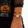 Halloween Ghost Pumpkin Cartoon Elements Alloy Electroplated Funny Drawstring Bracelet For Women