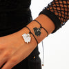 Halloween Ghost Pumpkin Cartoon Elements Alloy Electroplated Funny Drawstring Bracelet For Women