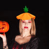 Halloween Headband Cartoon Pumpkin Shape Cloth Headwear Semi Manual Semi Mechanical Masquerade Dress Up