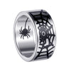 Halloween Insect Pattern Titanium Steel Ring With Electroplating