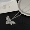 Halloween Moth Skull Pendant Necklace In Alloy With Electroplating Punk Style Unisex Animal Pattern
