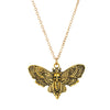 Halloween Moth Skull Pendant Necklace In Alloy With Electroplating Punk Style Unisex Animal Pattern