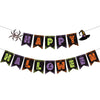 Halloween Paper Pull Flag And Cake Plugin Decoration With Ghost And Witch Elements