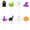 Halloween Paper Pull Flag And Cake Plugin Decoration With Ghost And Witch Elements