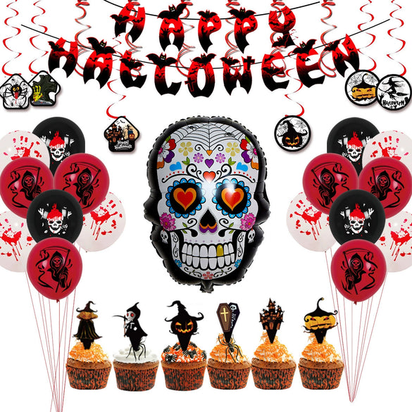 Halloween Party Balloon Aluminum Film And Foil Round Ornament Balloon