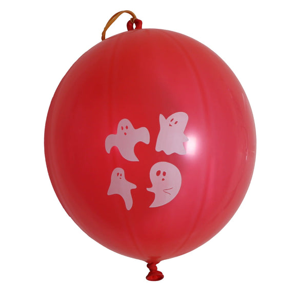 Halloween Party Balloon Latex Round Pat Ball With Rubber Band And Bat Decoration
