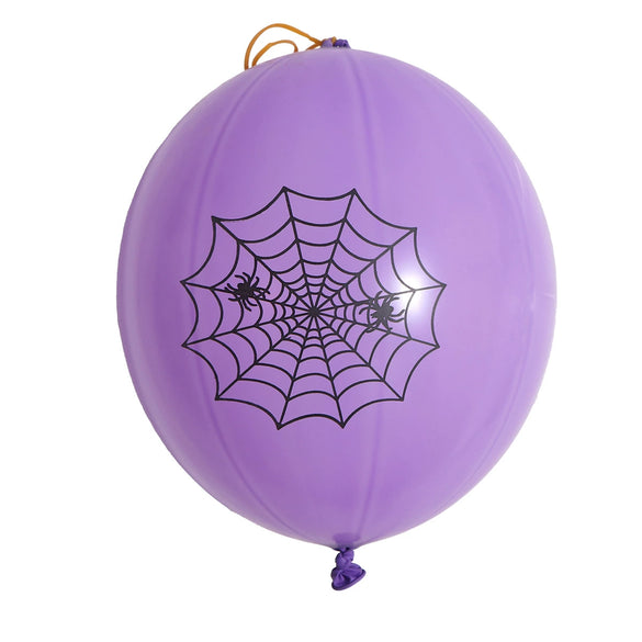 Halloween Party Balloon Latex Round Pat Ball With Rubber Band And Bat Decoration
