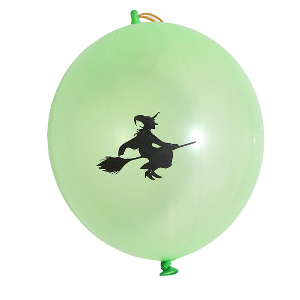 Halloween Party Balloon Latex Round Pat Ball With Rubber Band And Bat Decoration