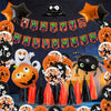Halloween Party Decoration Balloon Suit With Pumpkin Flag Tassel Latex And Aluminum Film Round Shape