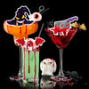 Halloween Party Decoration Wine Glass Card Pumpkin Eyeball Bleeding Mug Decoration Supplies Paper