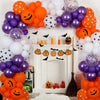 Halloween Round Latex Balloon Party Decoration With Rain Silk Curtain Arrangement And Print