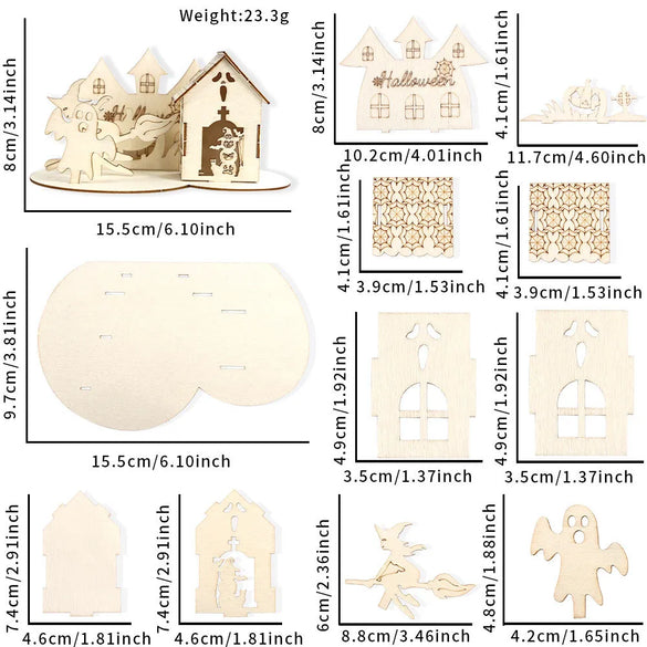 Halloween Simple Style House Wood Party Festival Ornaments