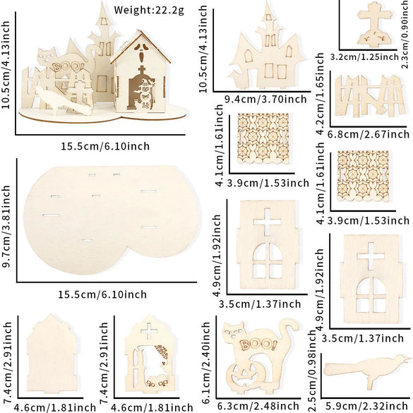 Halloween Simple Style House Wood Party Festival Ornaments