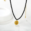 Halloween Spider Web Pendant Necklace Electroplated Stainless Steel Geometric Jewelry With Cross Chain For Women And Men