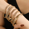 Hand Accessories Multilayered Bracelet Set Alloy Geometric Electroplating