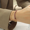 Hand Jewelry Casual Style Doublelayer Chain 316L Stainless Steel 18K Gold Plated Geometric Bracelet For Women