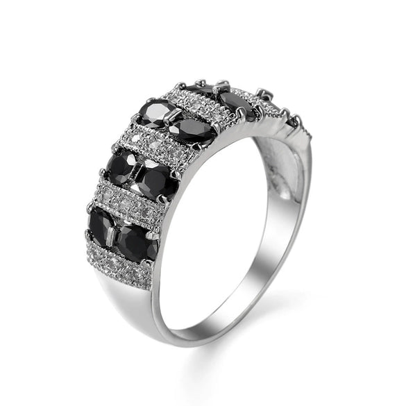Hand Jewelry Copper Light Luxury Geometric Zircon Electroplated Ring For Women And Unisex