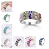 Hand Jewelry Copper Light Luxury Geometric Zircon Electroplated Ring For Women And Unisex