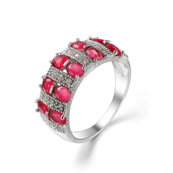 Hand Jewelry Copper Light Luxury Geometric Zircon Electroplated Ring For Women And Unisex