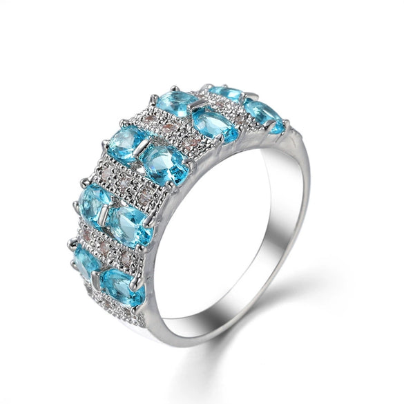 Hand Jewelry Copper Light Luxury Geometric Zircon Electroplated Ring For Women And Unisex