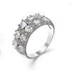 Hand Jewelry Copper Light Luxury Geometric Zircon Electroplated Ring For Women And Unisex