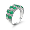 Hand Jewelry Copper Light Luxury Geometric Zircon Electroplated Ring For Women And Unisex