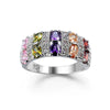 Hand Jewelry Copper Light Luxury Geometric Zircon Electroplated Ring For Women And Unisex
