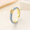 Hand Jewelry Copper Opal Sunflower Butterfly Open Ring Threepiece Set Electroplating Geometric Style