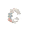 Hand Jewelry Copper Opal Sunflower Butterfly Open Ring Threepiece Set Electroplating Geometric Style