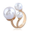 Hand Jewelry Creative Ring Pearl Joint Rhinestone Gold Plated Women's
