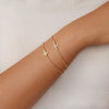 Hand Jewelry Multilayered Brass Plated 14K Gold Cross Bracelet Inlaid With Zircon Geometric Style Copper Electroplated
