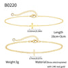 Hand Jewelry Multilayered Brass Plated 14K Gold Cross Bracelet Inlaid With Zircon Geometric Style Copper Electroplated