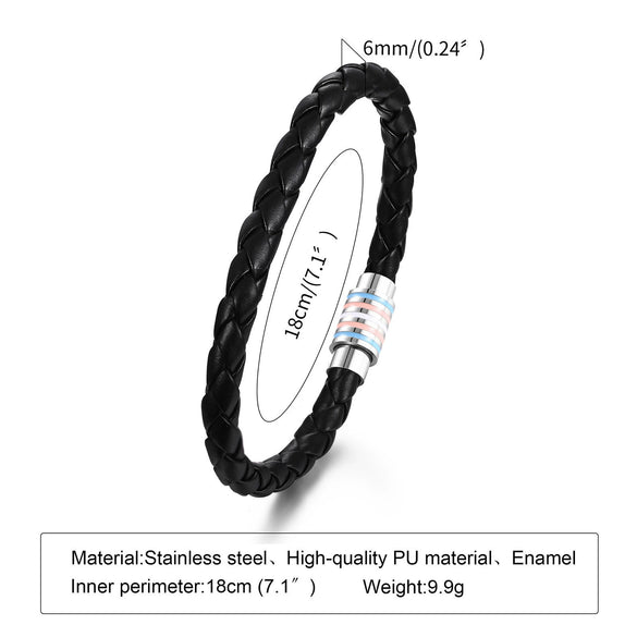 Hand Jewelry Pu Leather Geometric Braided Bracelet