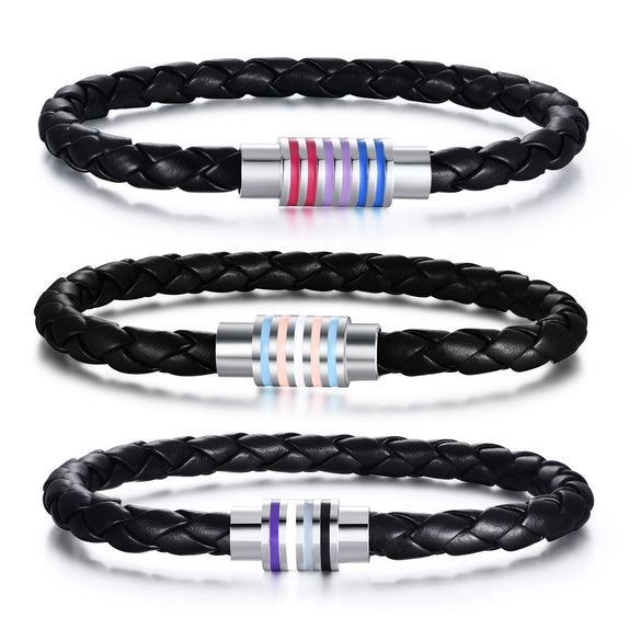 Hand Jewelry Pu Leather Geometric Braided Bracelet