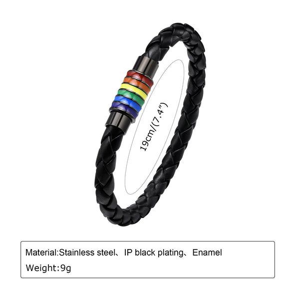 Hand Jewelry Pu Leather Geometric Braided Bracelet
