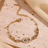 Hand Jewelry Stainless Steel Geometric Devil's Eye 18K Gold Plated Electroplated Bracelet For Women
