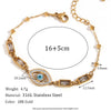 Hand Jewelry Stainless Steel Geometric Devil's Eye 18K Gold Plated Electroplated Bracelet For Women