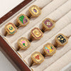 Hand Jewelry Stainless Steel 18K Gold Plated Geometric Open Ring For Women