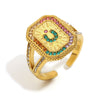 Hand Jewelry Stainless Steel 18K Gold Plated Geometric Open Ring For Women